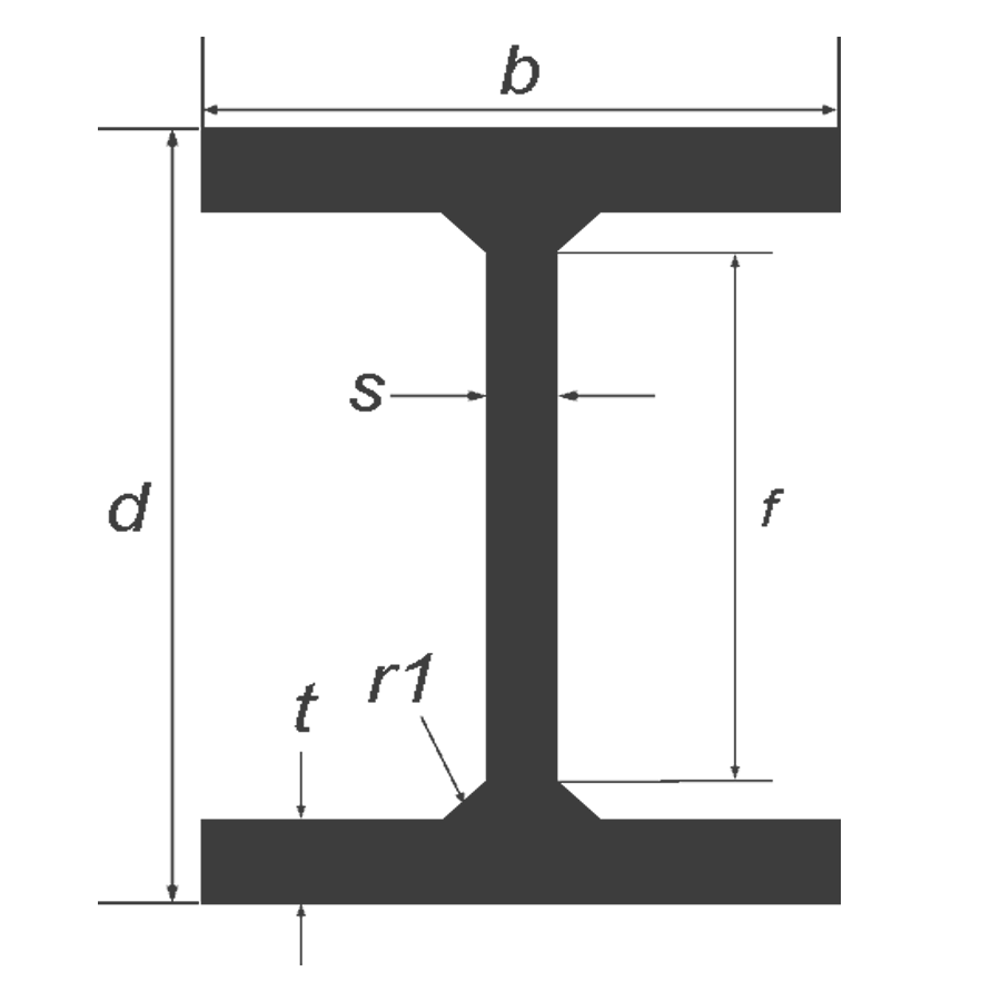 533 x 210 x 101 kg Universal Beam S355 — dimensioned cross-section